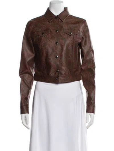 Pre-owned Etro Jacket W/ Tags In Burgundy