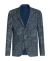 Etro Jacket With Foliage Pattern In Black