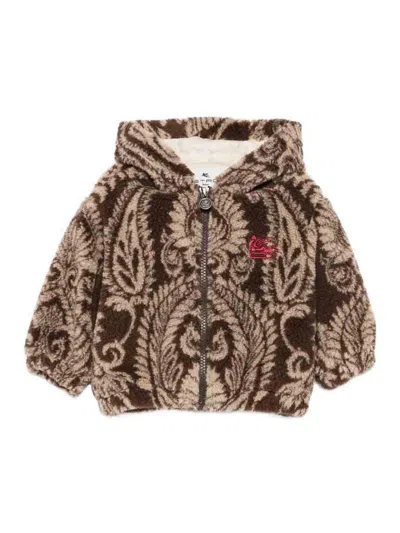 Etro Jacket With Print In Brown