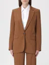 Etro Long-sleeved Suit Jacket In Brown