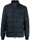 Etro Quilted Blue Sportswear Jacket With Paisley Pattern In Blue