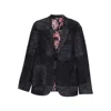 Etro Wool-blend Patchwork Blazer In Black