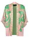 Etro Floral Jacquard Kimono Sleeve Lightweight Wide Sleeves