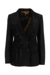 Etro Tailored Viscose Blend Blazer With Back Slit In Black