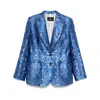 Etro Floral-jacquard Blazer In Blue