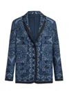 Etro Reversible Single-breasted Jacket In Blue