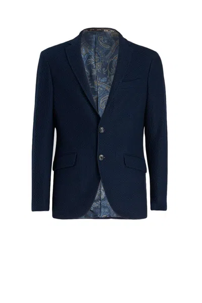 Etro Jacket Roma Jersey Clothing In Blue