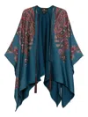 Etro Draped Ponchos And Capes Paisley Pattern In Green