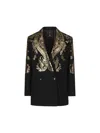 Etro Embroidered Wool And Cashmere Blend Jacket With Double-breasted Closure In Multicolor