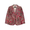 Etro Paisley-pattern Single-breasted Blazer In Red
