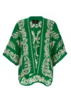 Etro Viscose Cardigan Sweaters And Cardigans In Stampa F.do Verde