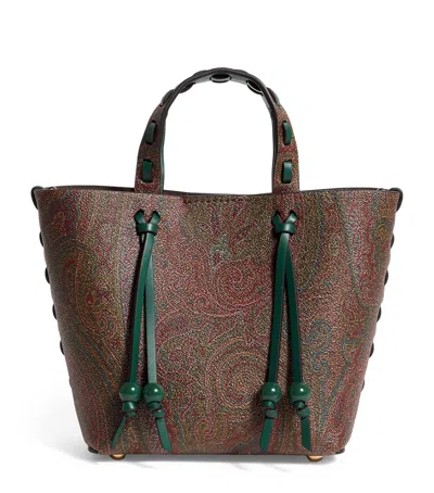 Etro Jacquard Arnica 1984 Tote Bag In Brown