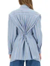 Etro Jacquard Back Knot Shirt In Blue