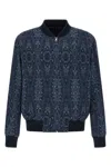 Etro Jacquard Bomber Jacket Casual Jackets And Parka In Blue