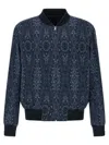 Etro Jacquard Bomber Jacket Casual Jackets And Parka In Blue