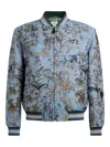 Etro Jacquard Bomber Jacket In Blue