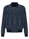 Etro Jacquard Bomber Jacket In Blue