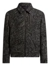 Etro Paisley Pattern Wool Blend Jacket With Tailored Fit In Gray