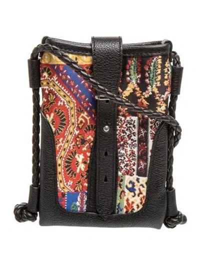 Pre-owned Etro Jacquard Bucket Bag In Black