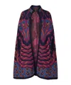 Etro Jacquard Wool And Cotton-blend Cape In Multi