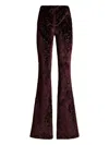 Etro Flared Trousers With Jacquard Effect In Brown