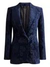 Etro Chenille Jacquard Jacket In Blue