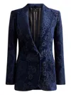 Etro Chenille Jacquard Jacket In Blue