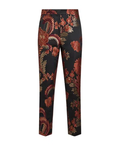 ETRO ETRO FLORAL-JACQUARD TAPERED-LEG TROUSERS