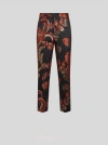 Etro Jacquard Cigarette Trousers In Black