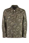 Etro Jacquard Cotton Jacket In Khaki