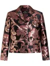 Etro Jacquard Cropped Jacket In Black