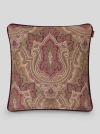 Etro , Jacquard Cushion With Scarf Motif, Rot In Multi