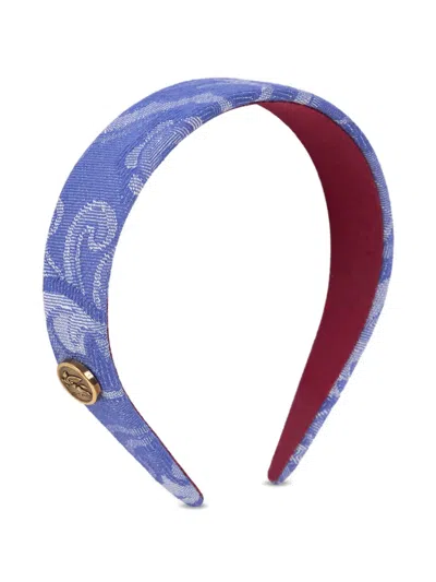 ETRO JACQUARD DENIM HEADBAND