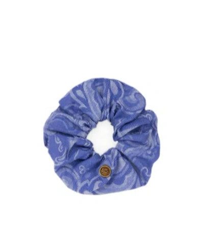 ETRO JACQUARD DENIM SCRUNCHIE