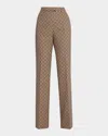 Etro Jacquard Diamond Flare Leg Trouser
