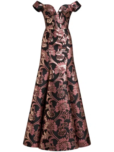 Etro , Long Jacquard Dress, Woman, Pink, Size 38 In Rosa