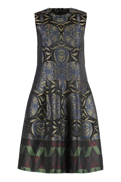 Etro Jacquard Dress In Multi