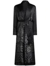Etro Embroidered Gabardine Coat In 黑色