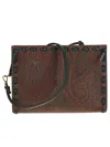 Etro Jacquard Fabric Shoulder Bag With Paisley Motif In Brown