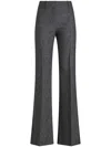 Etro Jacquard Flared Trousers In Grey