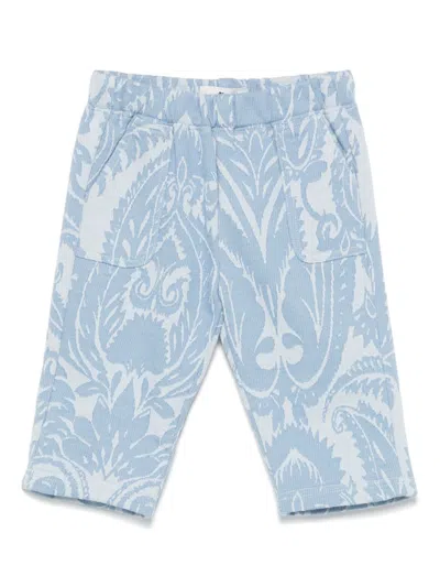 Etro Babies' Jacquard Jeans In Blue