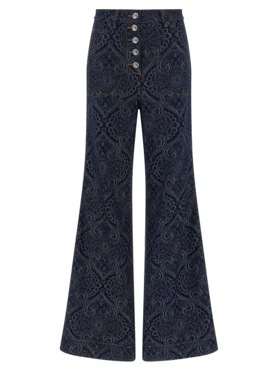 ETRO JACQUARD JEANS BLUE
