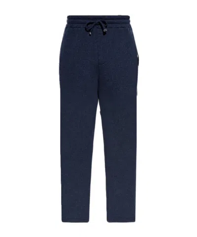 Etro Jacquard Jogging Trousers With Arnica Motif In Blue