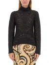 Etro Roll-neck Jacquard Sweater In Black