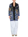 Etro Comet Paisley Pattern Coat In Wool In Multicolour