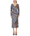Etro Jacquard Midi Dress In Multi