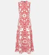 Etro , Sleeveless Dress With Lace Motif, Woman, Burgundy, Size 46 In Weiss
