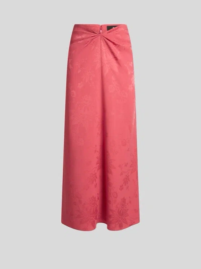ETRO , JACQUARD MIDI SKIRT, WOMAN, PINK, SIZE 46