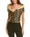 Etro Cropped Off-the-shoulder Jacquard Top
