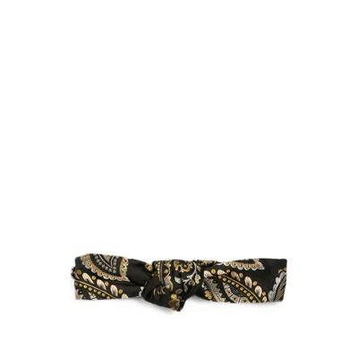 Etro Jacquard Paisley Hair Accessory In Black